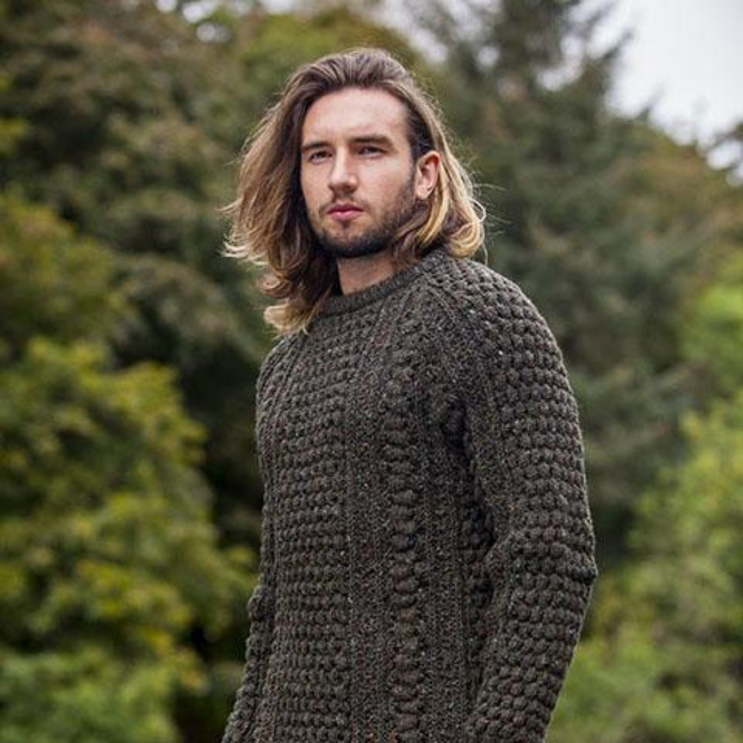 Mens aran 2025 wool sweaters