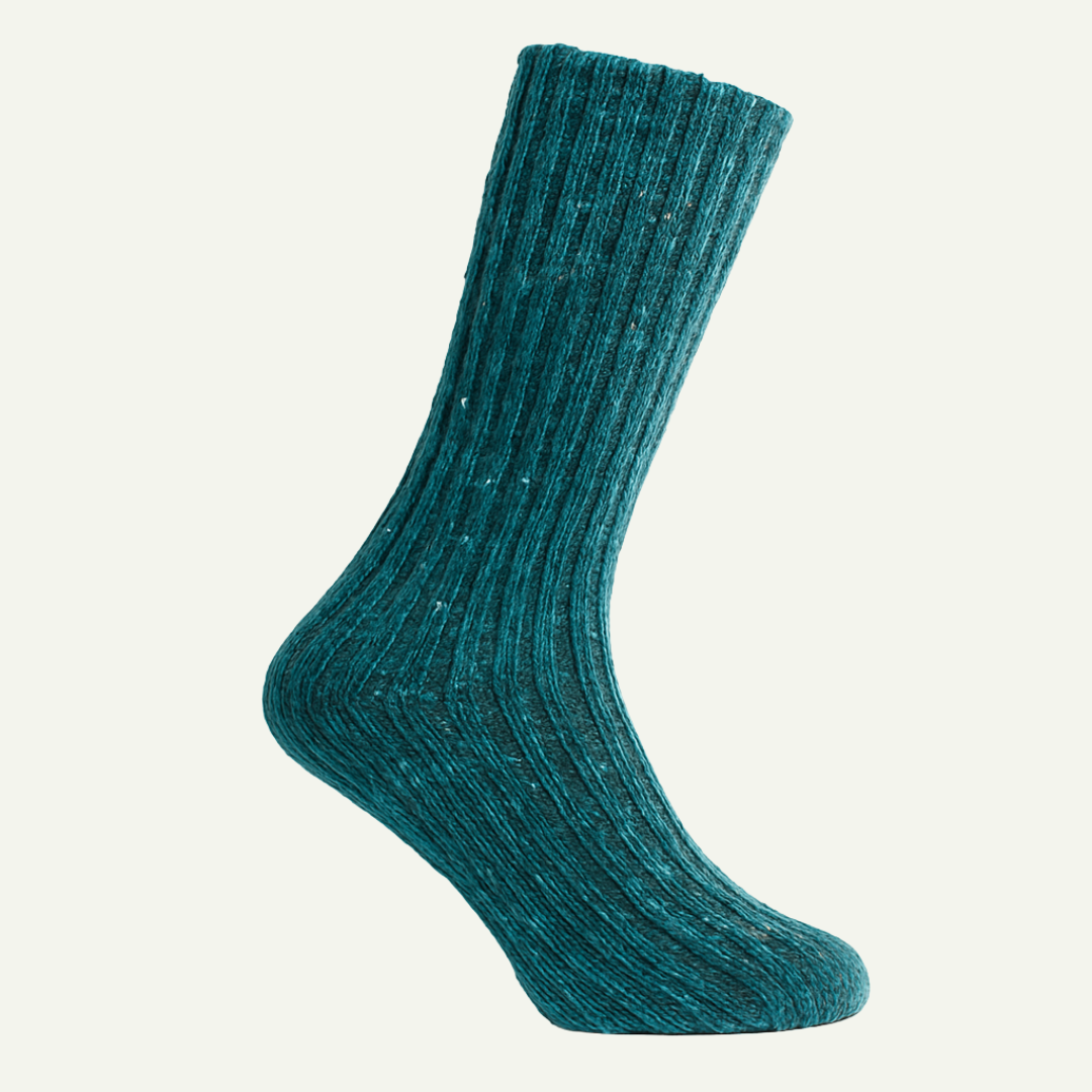 Donegal Socks – Turquoise Fleck Wool Socks