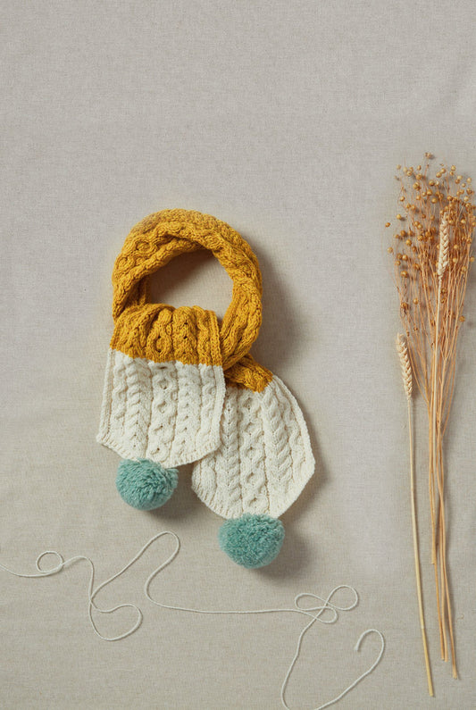 Kids Aran Tricolour Scarf