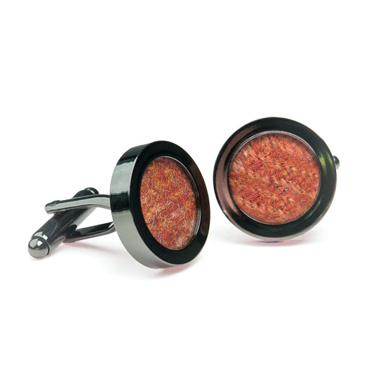 Orwell and Browne Cufflinks Lichen Orange
