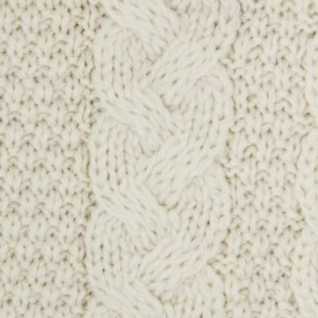 Close Up Celtic Cable Aran Hoodie Natural Stitch - The Donegal Shop