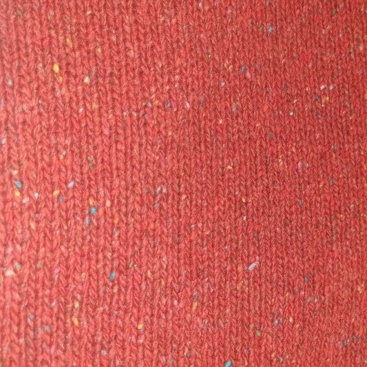 Slaney Crew Neck Sweater – Chilli – Close-up texture view