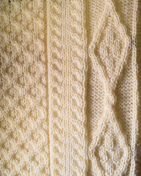 Stich Pattern of an Aran sweater