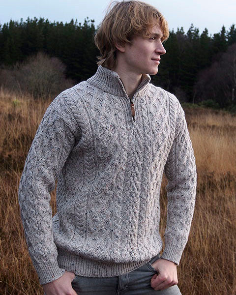 Oatmeal Coloured Aran Sweater