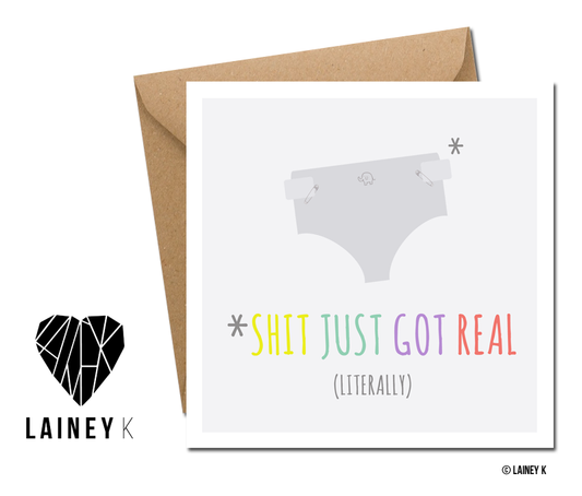 Just Got Real Greeting Card
