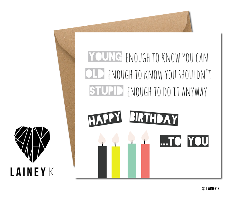 Humorous Happy Birthday Card