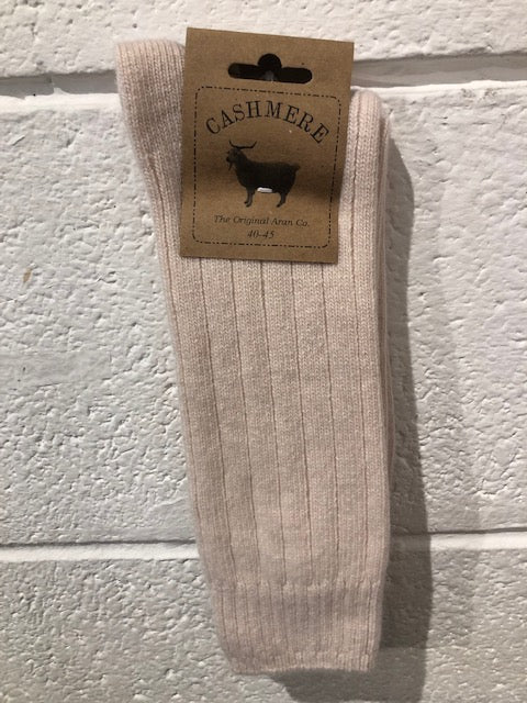 Natural Coloured Cashmere Socks