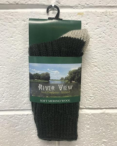 Riverview Merino Wool Socks - Forest Green