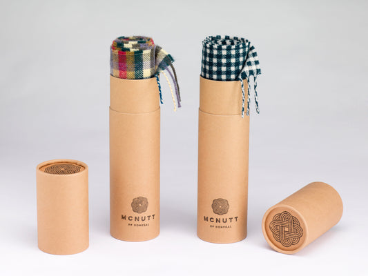 McNutt Lambswool Scarf Tobasco Herring Bone