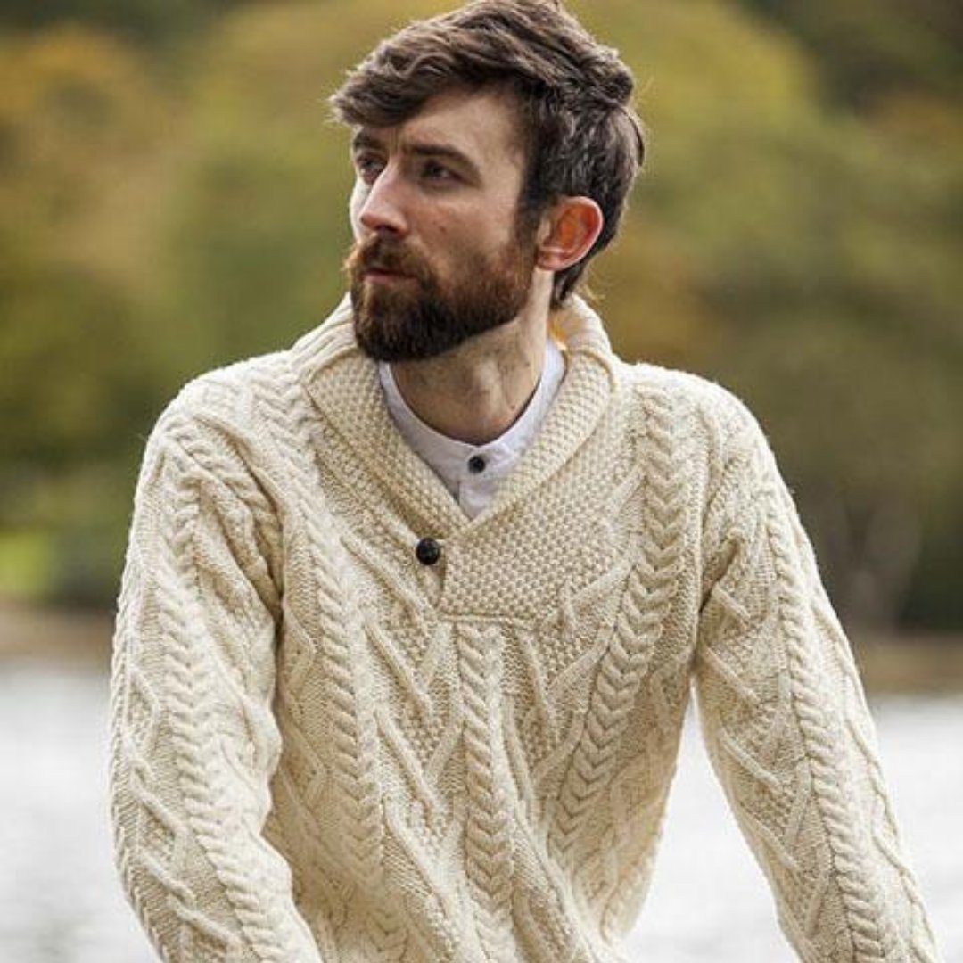 Aran Sweaters & Cardigans - Mens Knitwear – The Donegal Shop