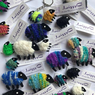Lizzy C Sheep Brooches & Magnets