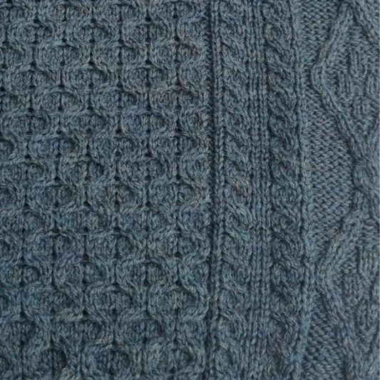 Light Aran Crew Neck Sweater – Green