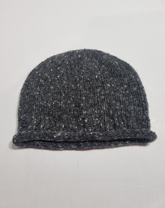 Donegal Merino Wool Beanie Charcoal