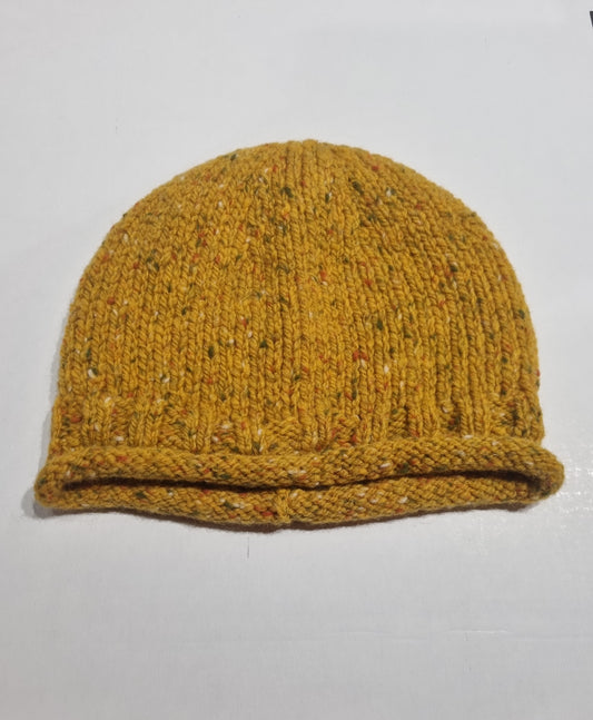 Donegal Merino Wool Beanie Mustard