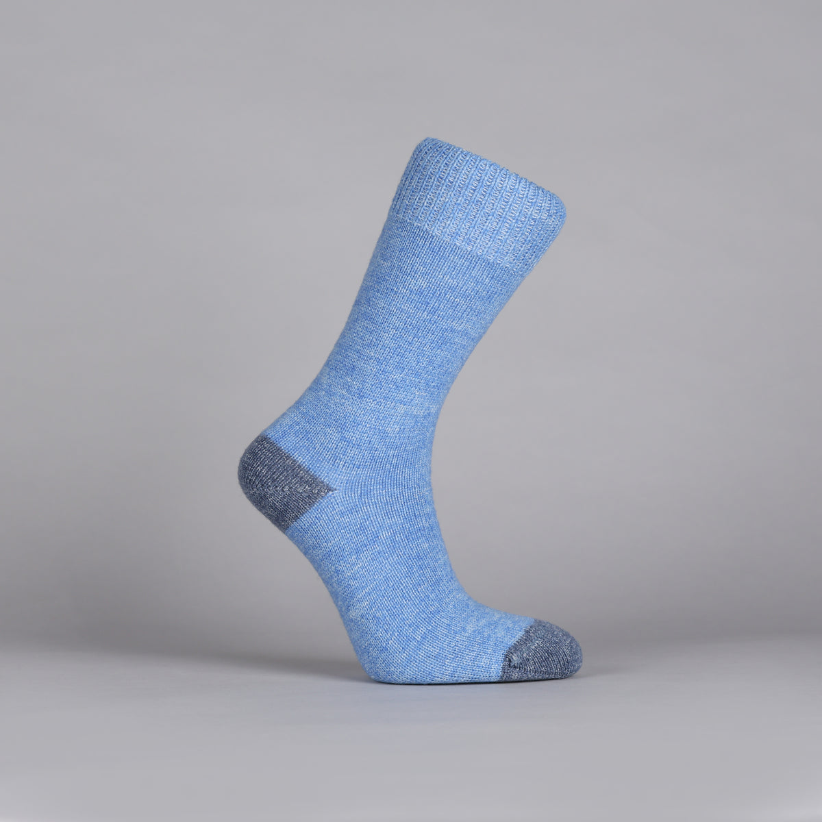 Extra Fine Merino Wool Socks - Sky Blue/Grey