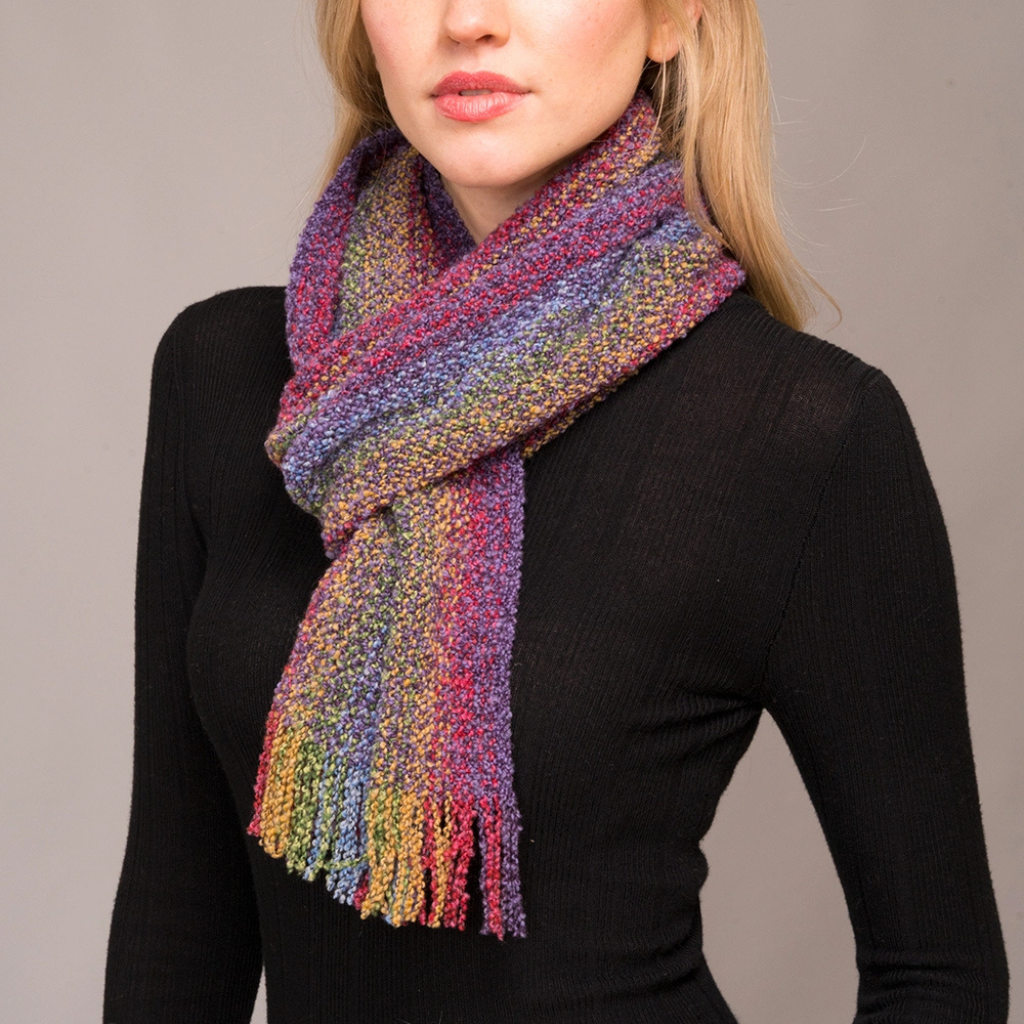 Mucros Wool Cashmere Skellig Scarf - Sunset
