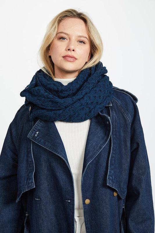 Aran Merino Wool Infinity Scarf