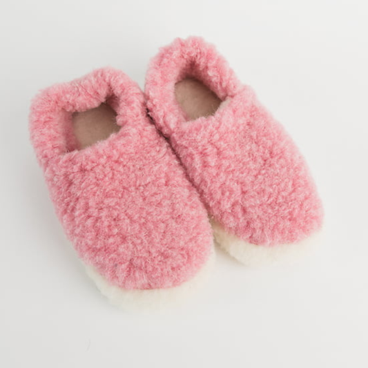 Merino Wool Slippers – Rose Pink