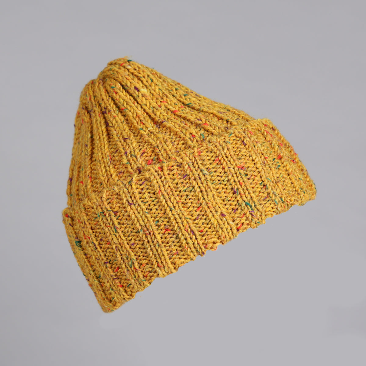 Donegal Wool Beanies Mustard Fleck