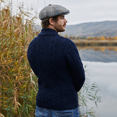 Mens Zipper Knit Cardigan