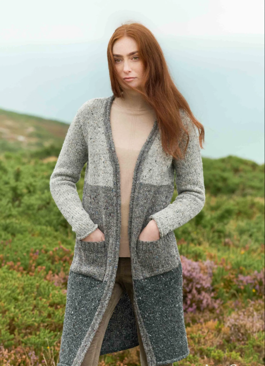 Donegal Wool  Edge to Edge Cardigan