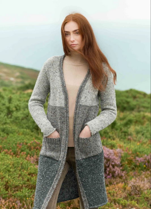 Donegal Wool  Edge to Edge Cardigan
