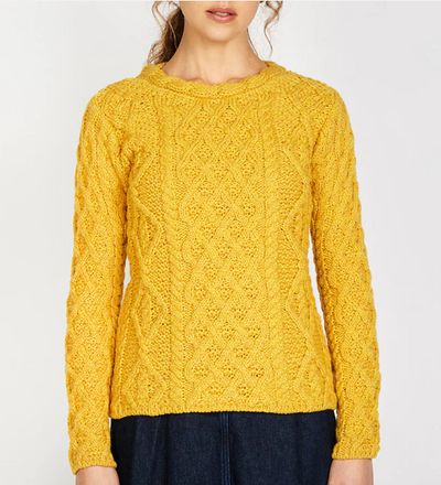 Aran Lattice Collar Sweater