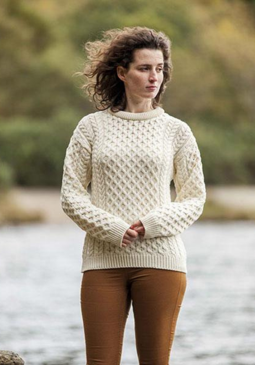 Women Wearing an Aran Sweater