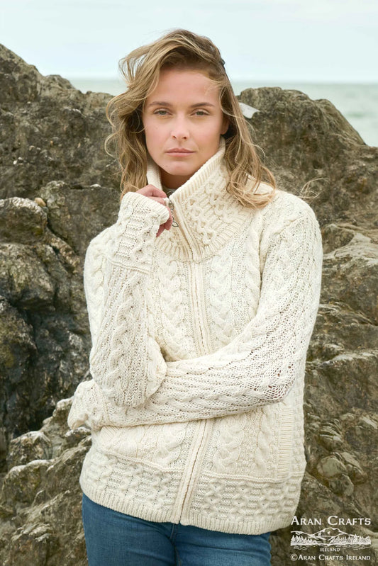 Double Collar Zip Cardigan