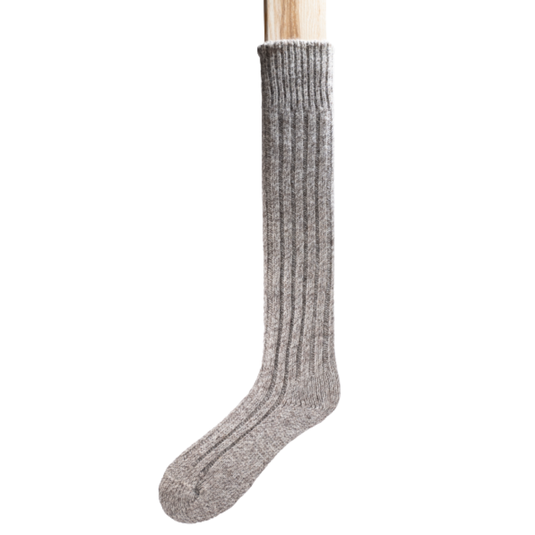 Long Jacob’s Sheep Wool Socks – Black Sheep front view