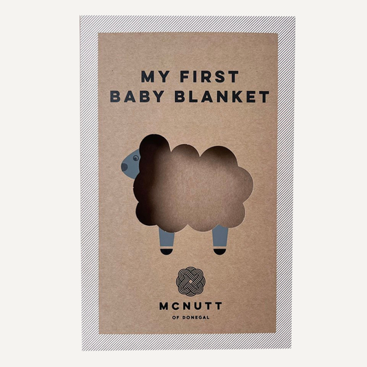 McNutt’s Little Boy Blue Baby Blanket gift box packaging – My First Baby Blanket