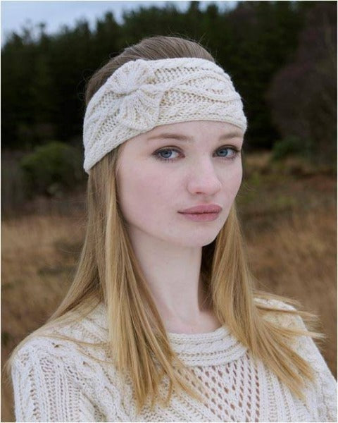 Natural Aran Womens Headband