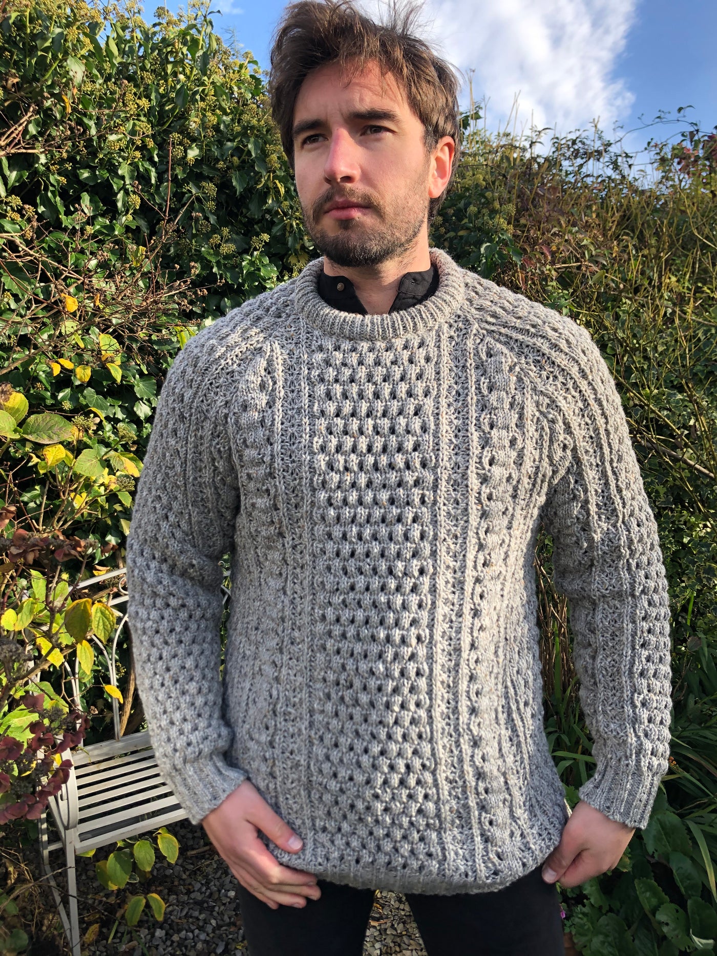 Light Grey Aran Sweater