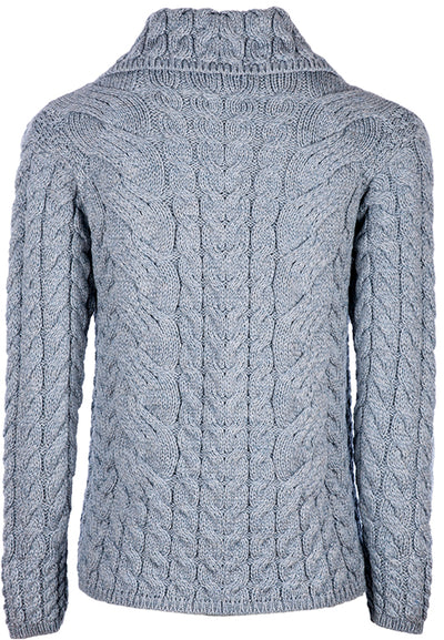 Light Grey Ladies Aran Sweater