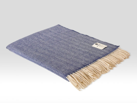 McNutt Pure New Wool Bluebell Herring Bone