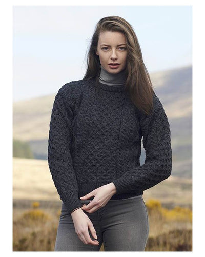 Ladies Light Aran Charcoal 