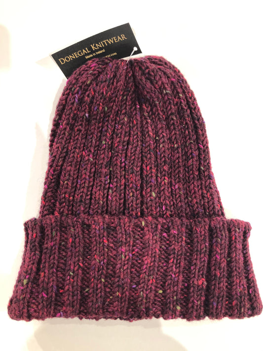 Wine Coloured Beanie Hat