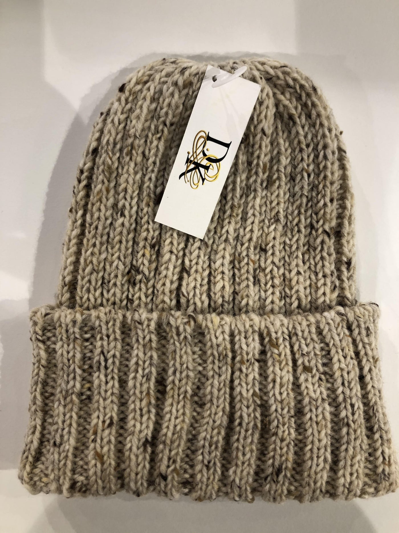 Oatmeal Mens Beanie Hat