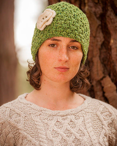 Donegal Yarn Hat Green