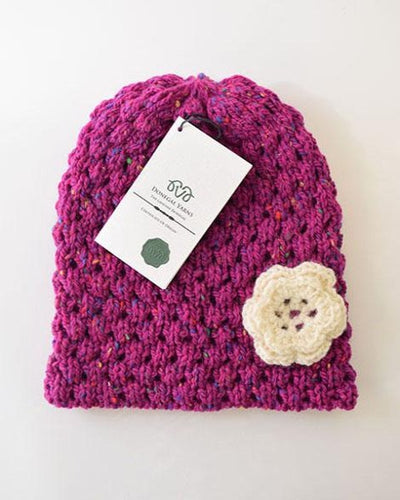 Donegal Yarn Hat Pink