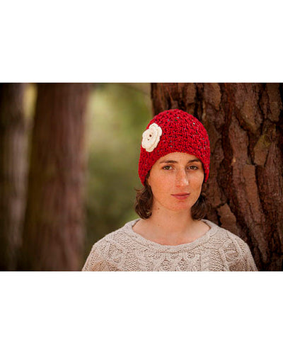 Donegal Yarn Hat Red