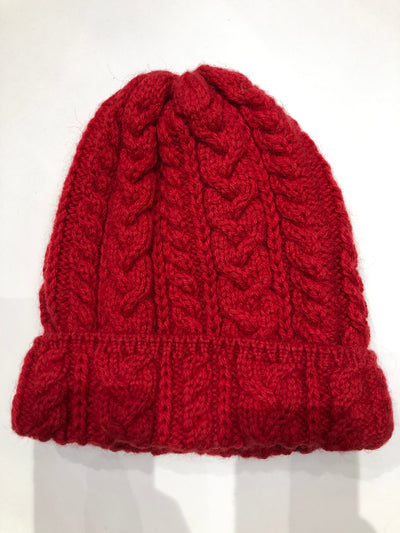 Red Mens Beanie Hat 