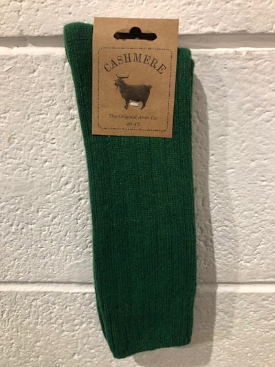 Green Cashmere Wool Socks
