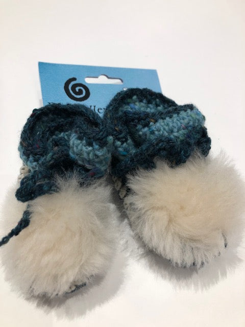 Dark Blue and Baby Blue Baby Shoes 