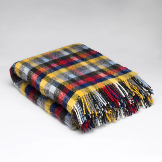 Mc Nutt Berry & Buttercup Block Pure wool throw