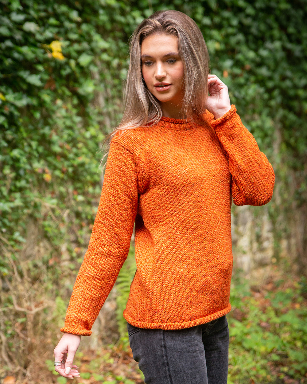 Ladies Hand Loomed Roll Neck