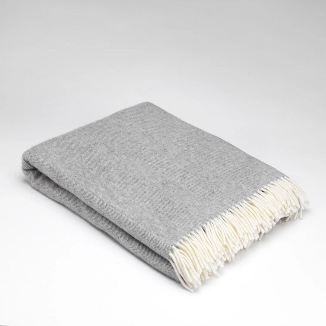 McNutt supersoft wool throw uniform grey