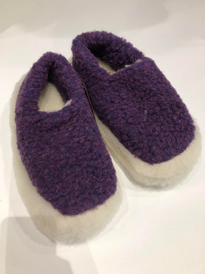 Merino Wool Slippers - Violet