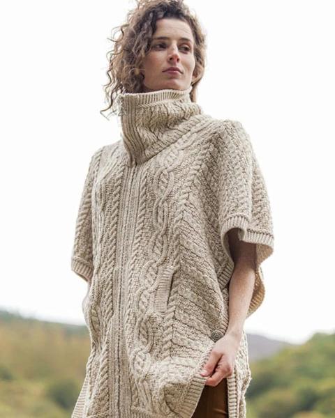 funnel neck merino sweater natural