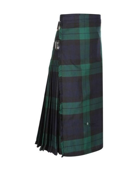 Ladies Wool Kilt Navy and Green